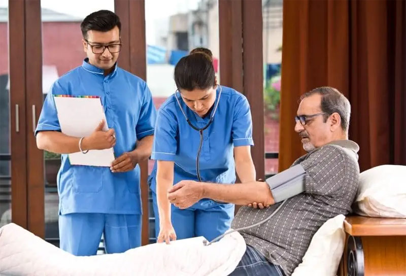 Doctor visiting at home